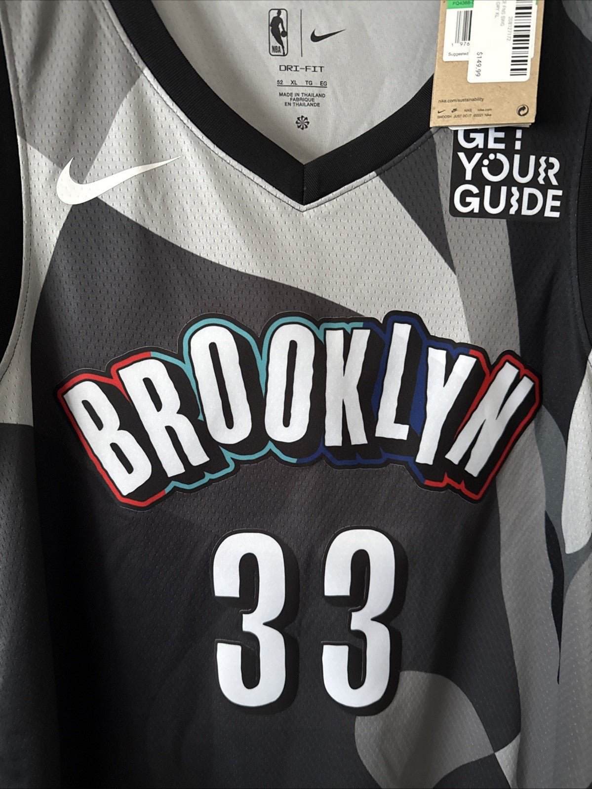 Men’s Nike Nic Claxton 33 KAWS 2024-25 Brooklyn Nets City Edition Jersey Sz 52 - Kyle’s Football Cards