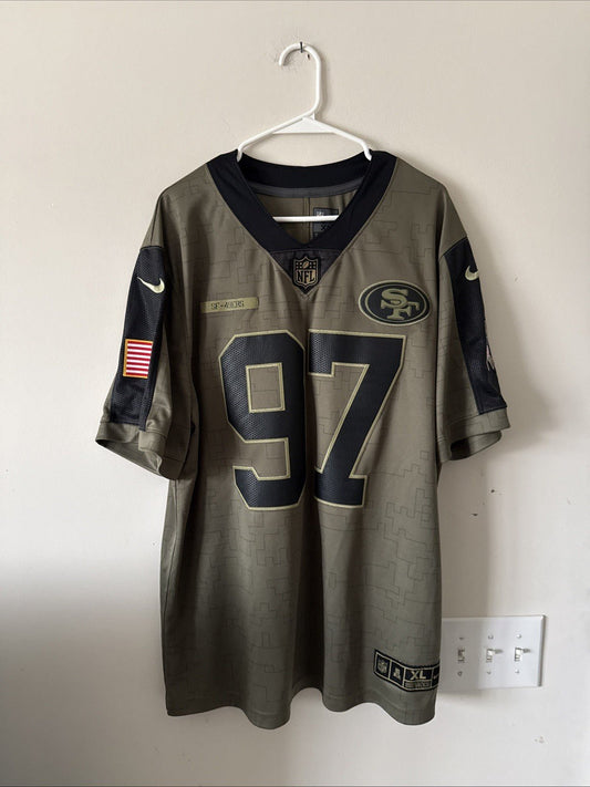Men’s Nike Nick Bosa #97 49ers 2021 Salute To Service Limited Jersey Sz XL RARE - Kyle’s Football Cards