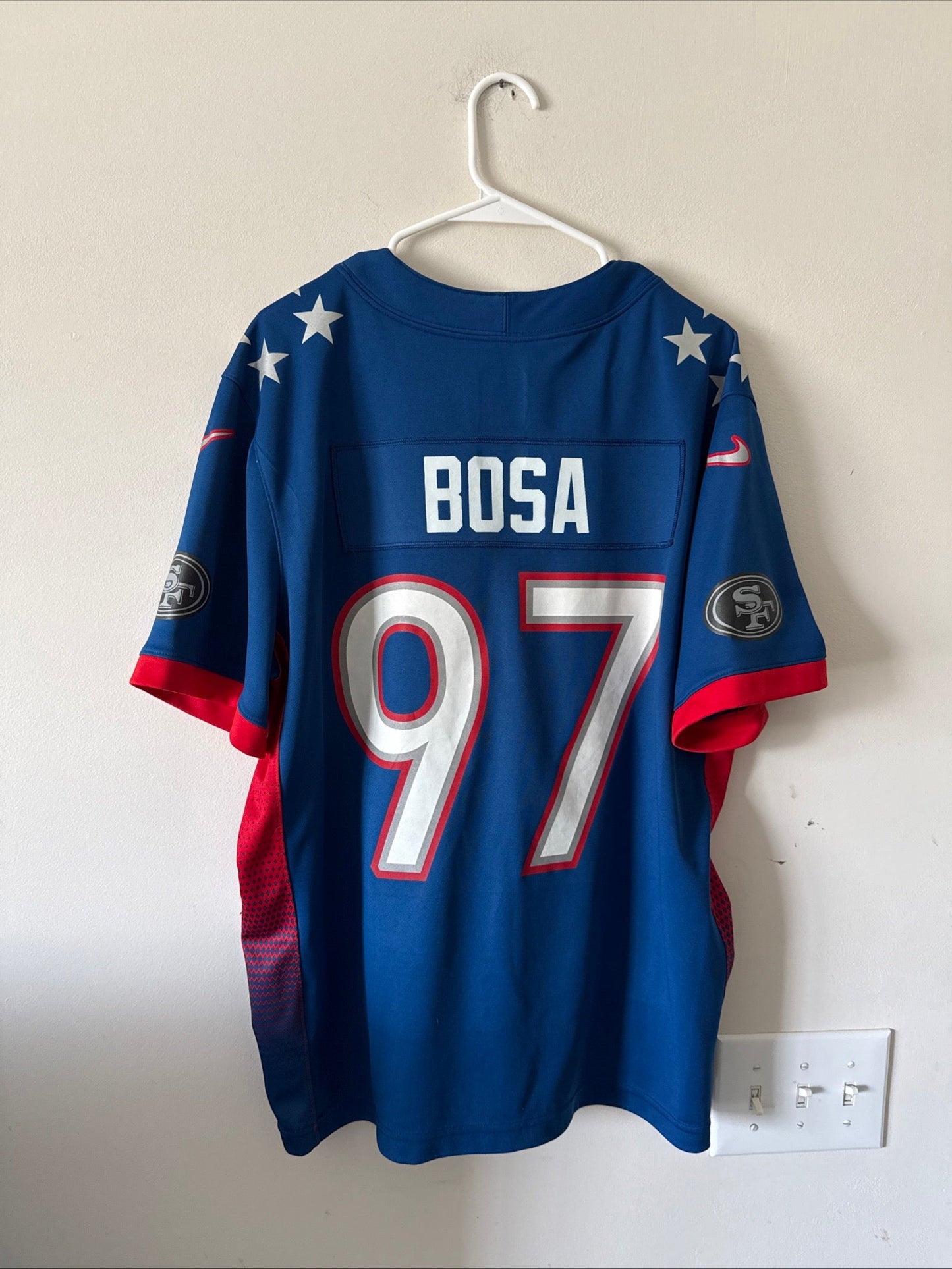 Men’s Nike Nick Bosa 97 SF 49ers 2022 NFL Pro Bowl Limited Jersey Sz L RARE - Kyle’s Football Cards