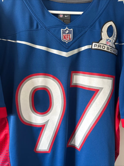 Men’s Nike Nick Bosa 97 SF 49ers 2022 NFL Pro Bowl Limited Jersey Sz L RARE - Kyle’s Football Cards