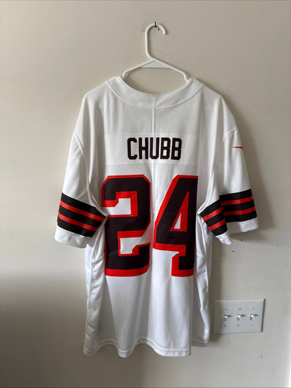 Men's Nike Nick Chubb #24 Cleveland Browns 1946 Alt Vapor Lmtd Jersey Sz 2XL - Kyle’s Football Cards