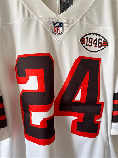 Men's Nike Nick Chubb #24 Cleveland Browns 1946 Alt Vapor Lmtd Jersey Sz 2XL - Kyle’s Football Cards