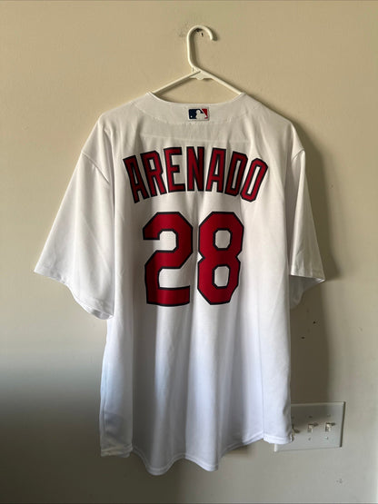 Men’s Nike Nolan Arenado 28 St. Louis Cardinals MLB Jersey Sz XL - White RARE - Kyle’s Football Cards