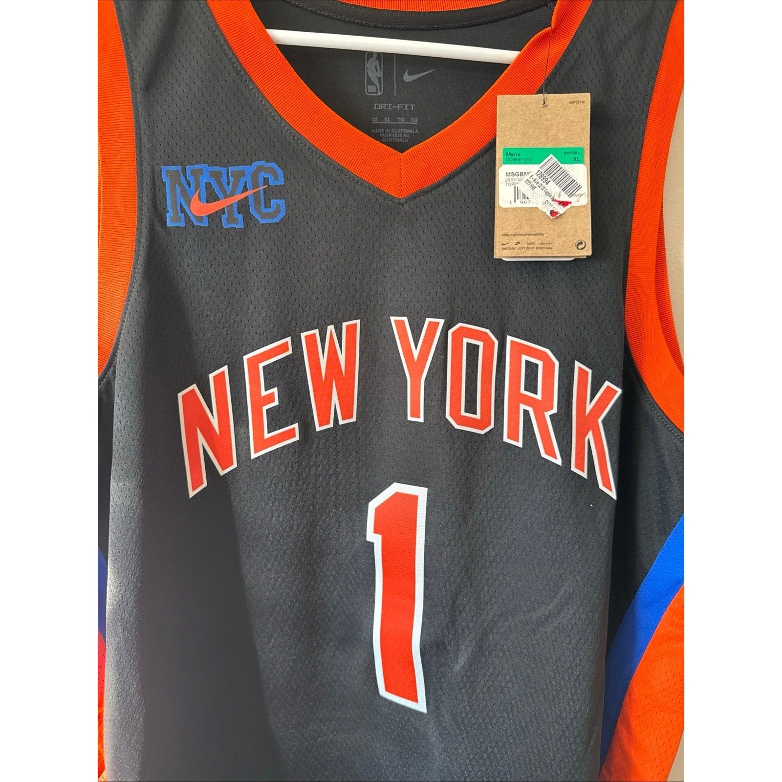 Men's Nike Obi Toppin 1 New York Knicks 22/23 City Edition Jersey Sz 52 - NWT - Kyle’s Football Cards