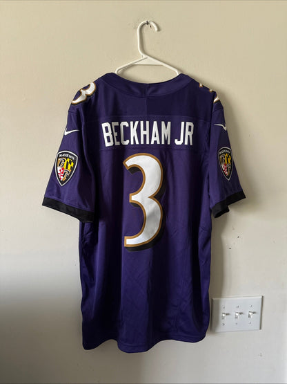 Men's Nike Odell Beckham Jr. 13 Baltimore Ravens Vapor Lmtd Jersey Sz L - RARE - Kyle’s Football Cards