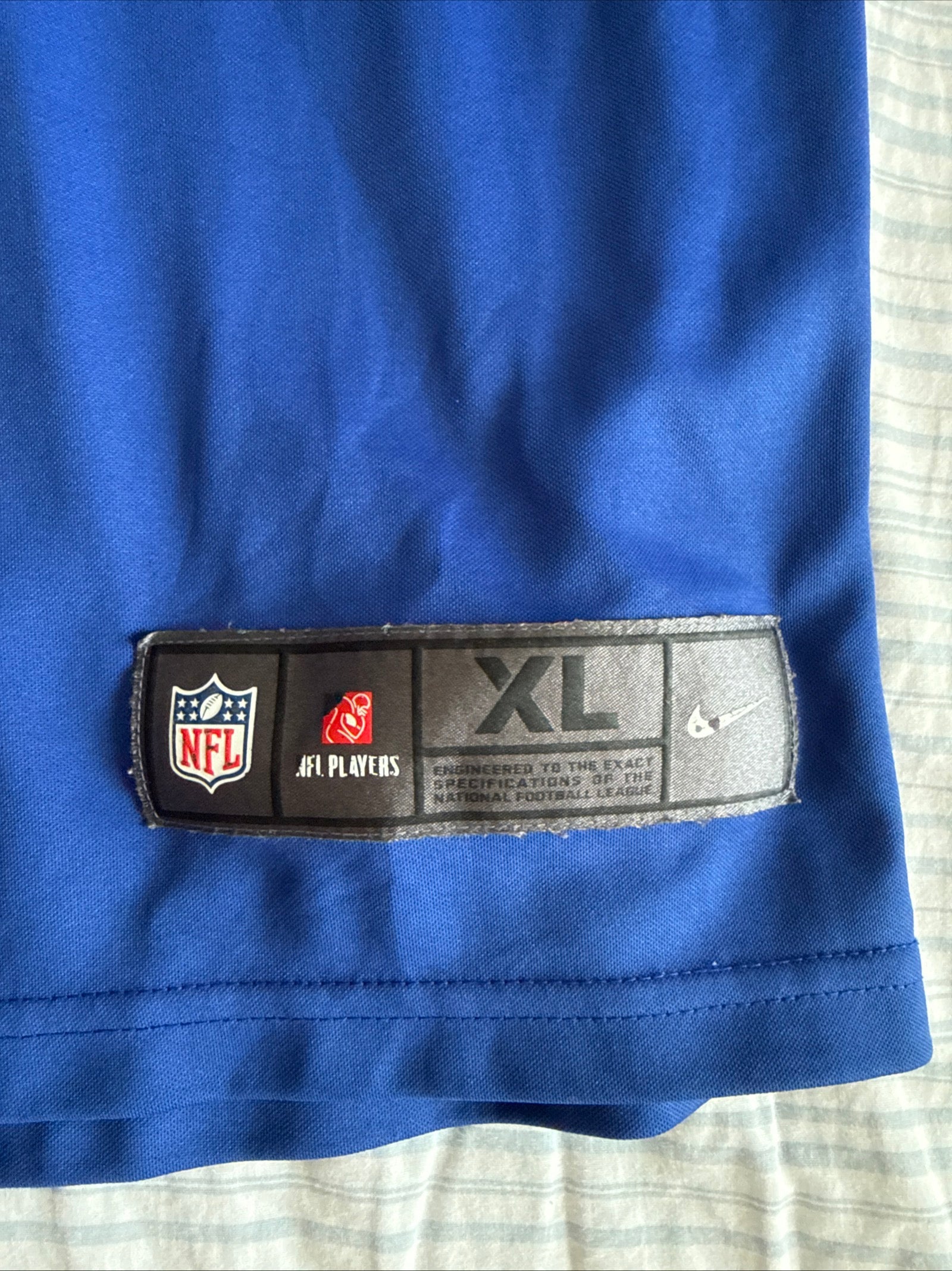 Men's Nike Odell Beckham Jr 13 NY Giants Vapor Lmtd NFL Jersey Sz XL Blue RARE - Kyle’s Football Cards