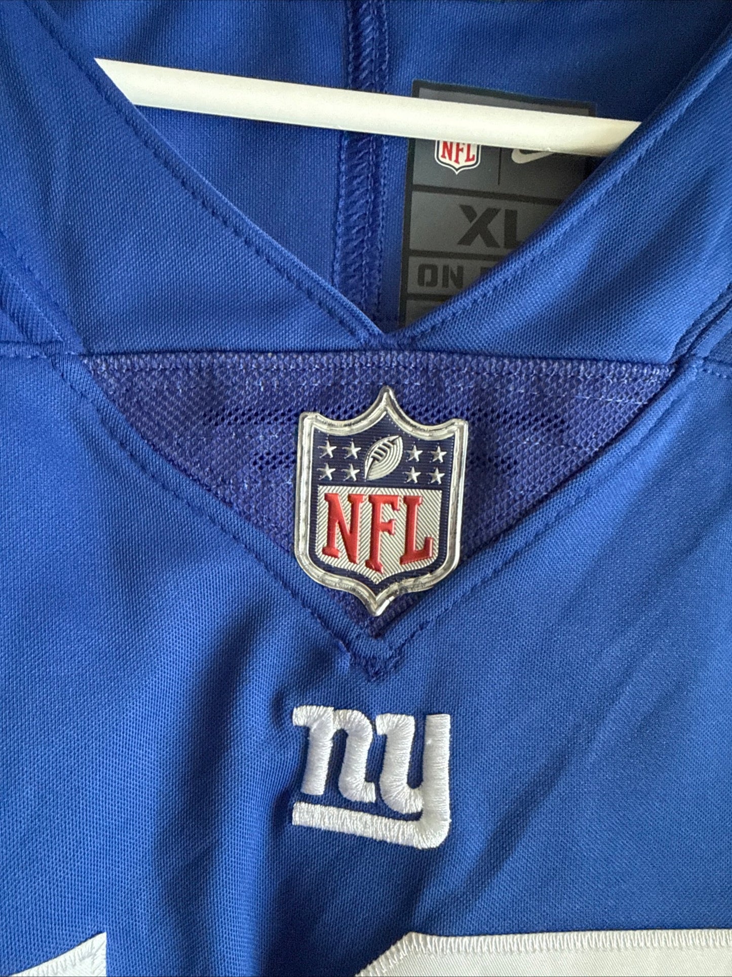 Men's Nike Odell Beckham Jr 13 NY Giants Vapor Lmtd NFL Jersey Sz XL Blue RARE - Kyle’s Football Cards