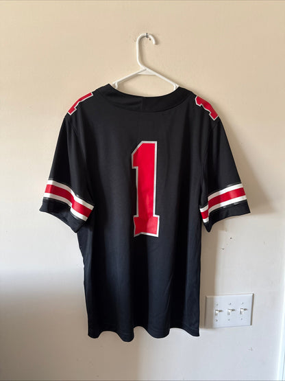 MEN’S NIKE OHIO STATE BUCKEYES #1 24’ NCAA Football Jersey Sz XL - Black RARE - Kyle’s Football Cards