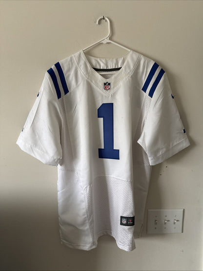Men’s Nike Pat McAfee #1 Indianapolis Colts Vapor Elite Jersey Sz 48 White RARE - Kyle’s Football Cards