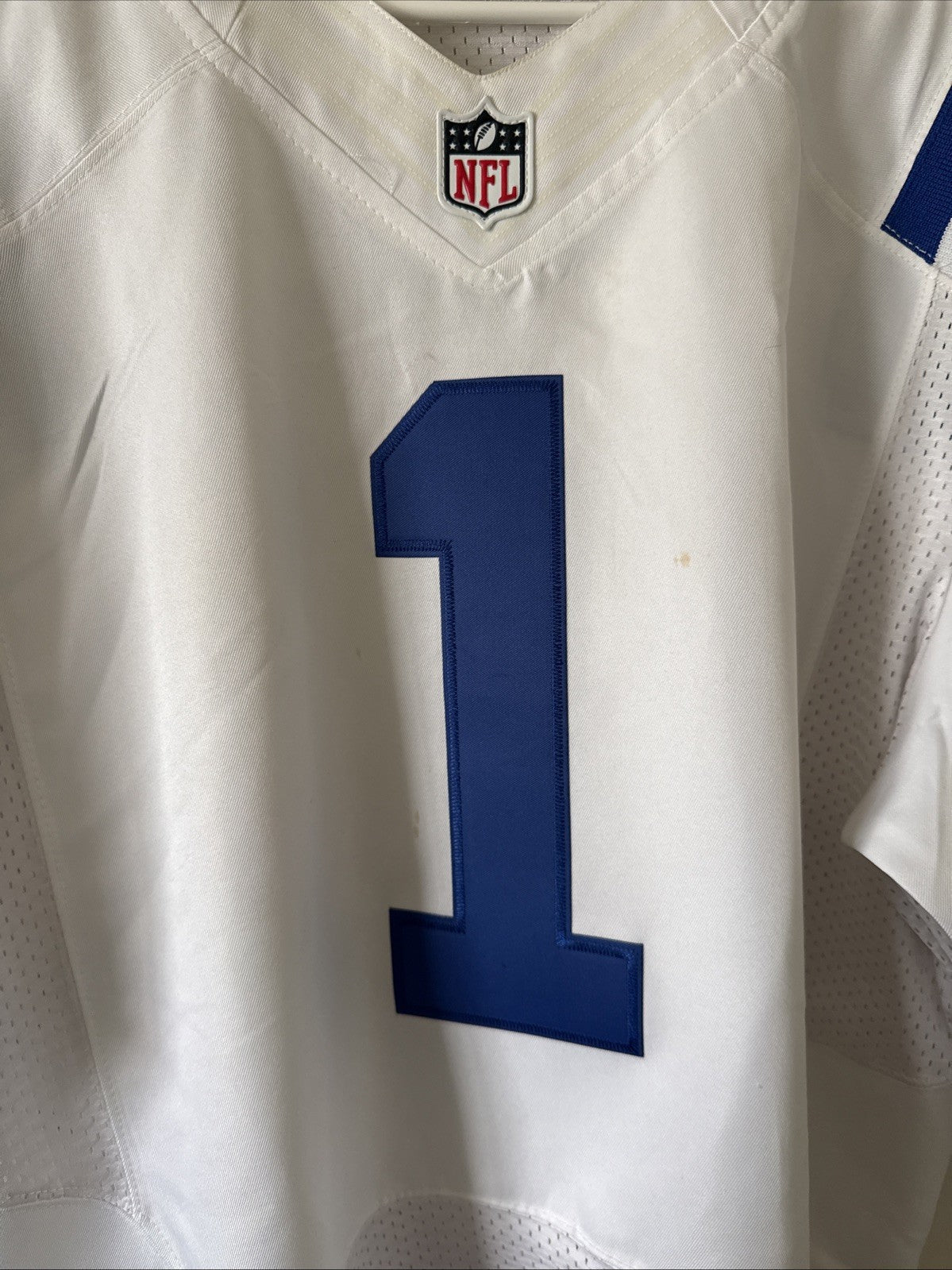 Men’s Nike Pat McAfee #1 Indianapolis Colts Vapor Elite Jersey Sz 48 White RARE - Kyle’s Football Cards