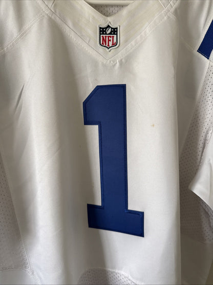 Men’s Nike Pat McAfee #1 Indianapolis Colts Vapor Elite Jersey Sz 48 White RARE - Kyle’s Football Cards