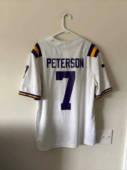 Men’s Nike Patrick Peterson 7 LSU Tigers NCAA Football Jersey Sz L - White RARE - Kyle’s Football Cards