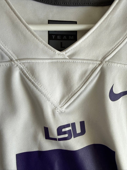 Men’s Nike Patrick Peterson 7 LSU Tigers NCAA Football Jersey Sz L - White RARE - Kyle’s Football Cards