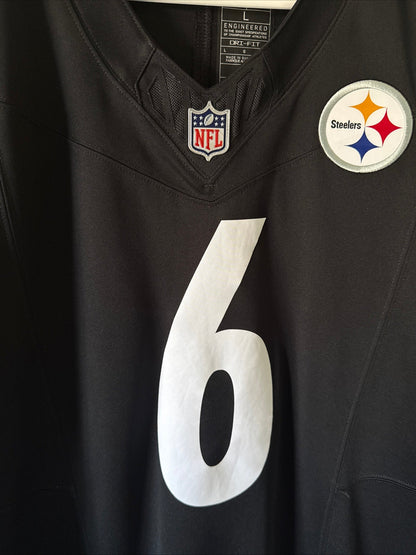 Men's Nike Patrick Queen #6 Pittsburgh Steelers Vapor Lmtd Jersey Sz L - RARE - Kyle’s Football Cards