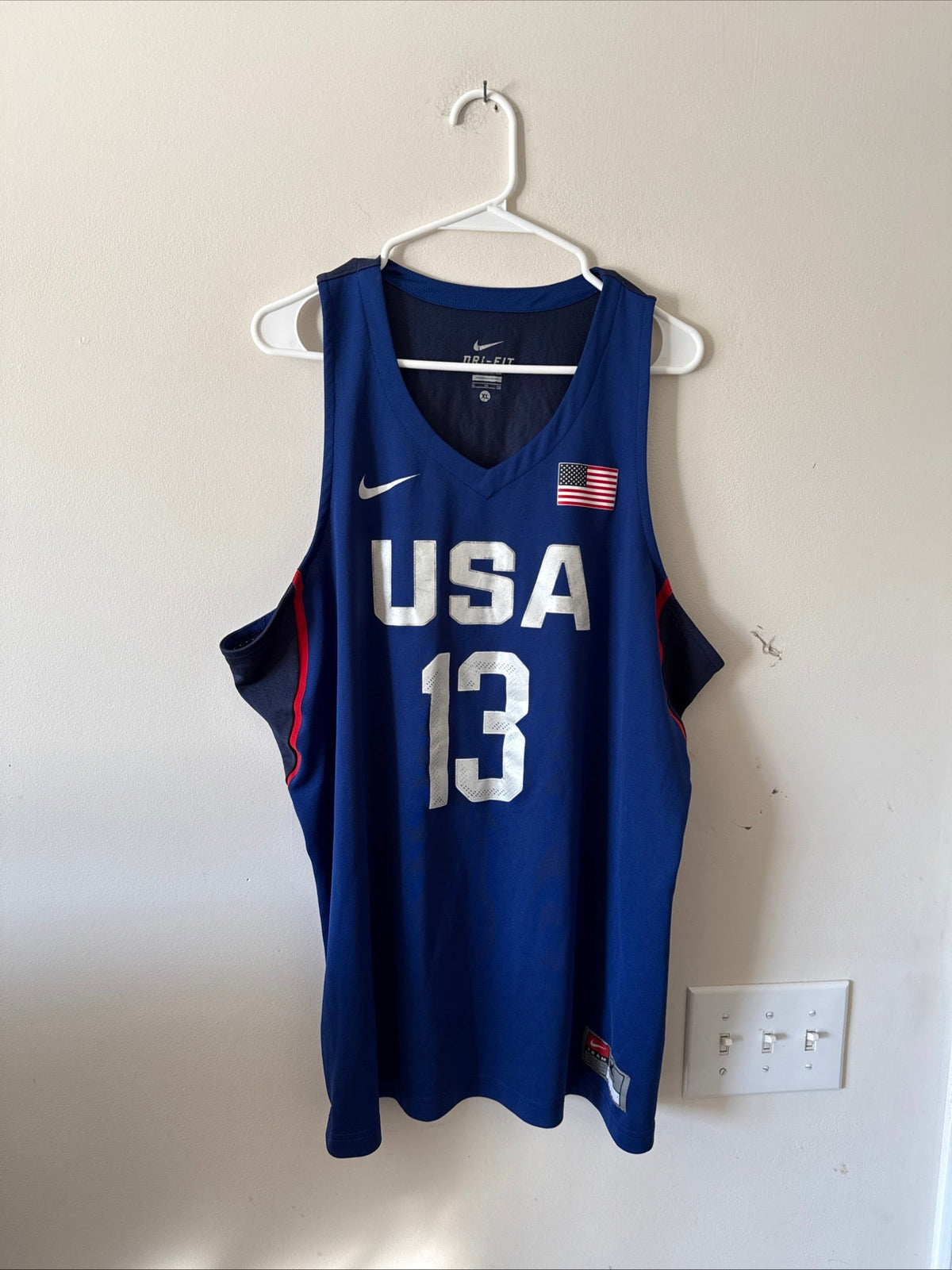 Men’s Nike Paul George #13 Team USA 2016 Olympics Jersey Sz XL - Blue RARE - Kyle’s Football Cards