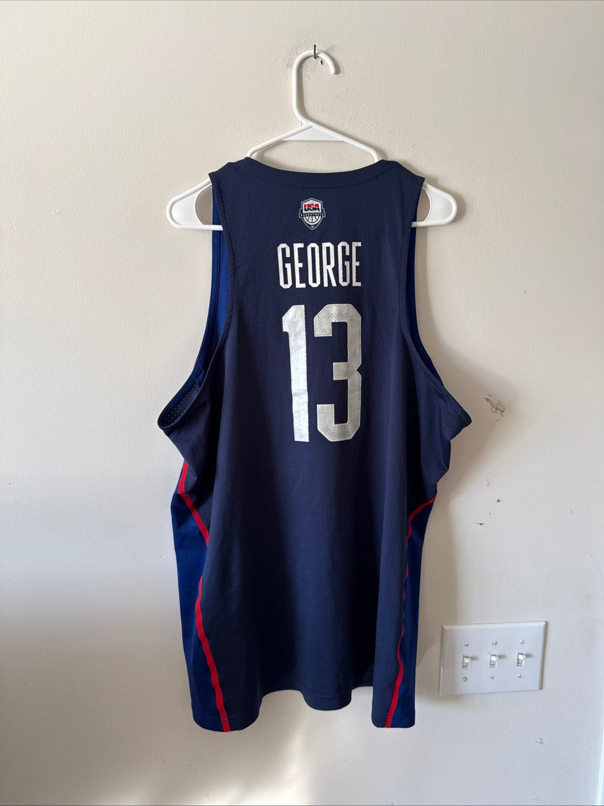 Men’s Nike Paul George #13 Team USA 2016 Olympics Jersey Sz XL - Blue RARE - Kyle’s Football Cards