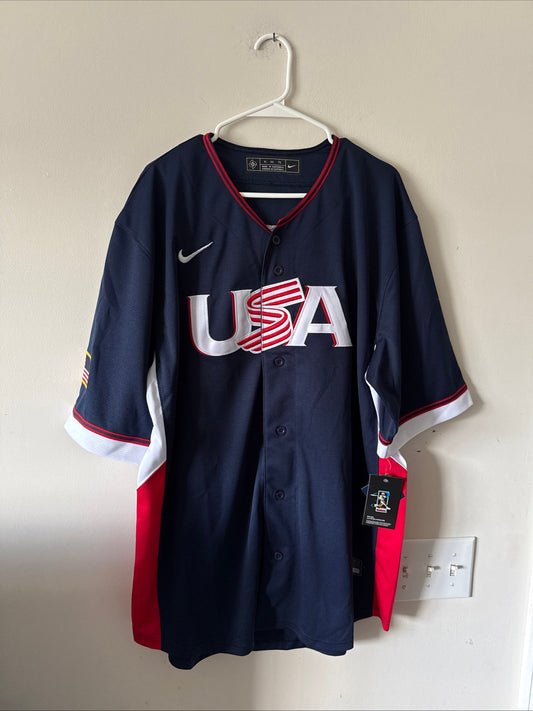 Men’s Nike Paul Skenes 30 Team USA 2026 World Baseball Classic Jersey Sz XL NWT - Kyle’s Football Cards