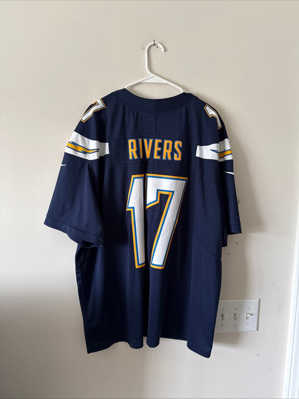 Men’s Nike Philip Rivers #17 LA Chargers NFL 100 Vapor Lmtd Jersey Sz 3XL - RARE - Kyle’s Football Cards