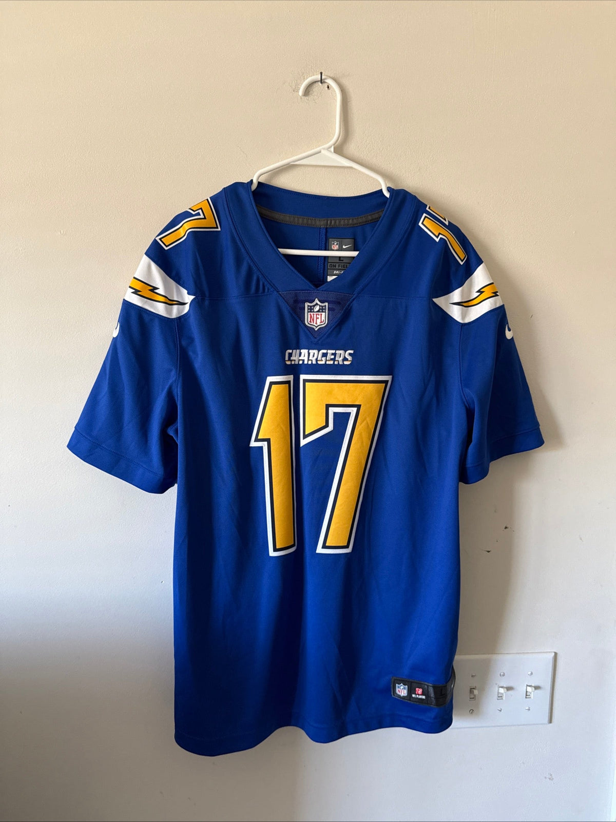 Men's Nike Philip Rivers #17 LA Chargers Vapor Lmtd Color Rush Jersey Sz L RARE - Kyle’s Football Cards