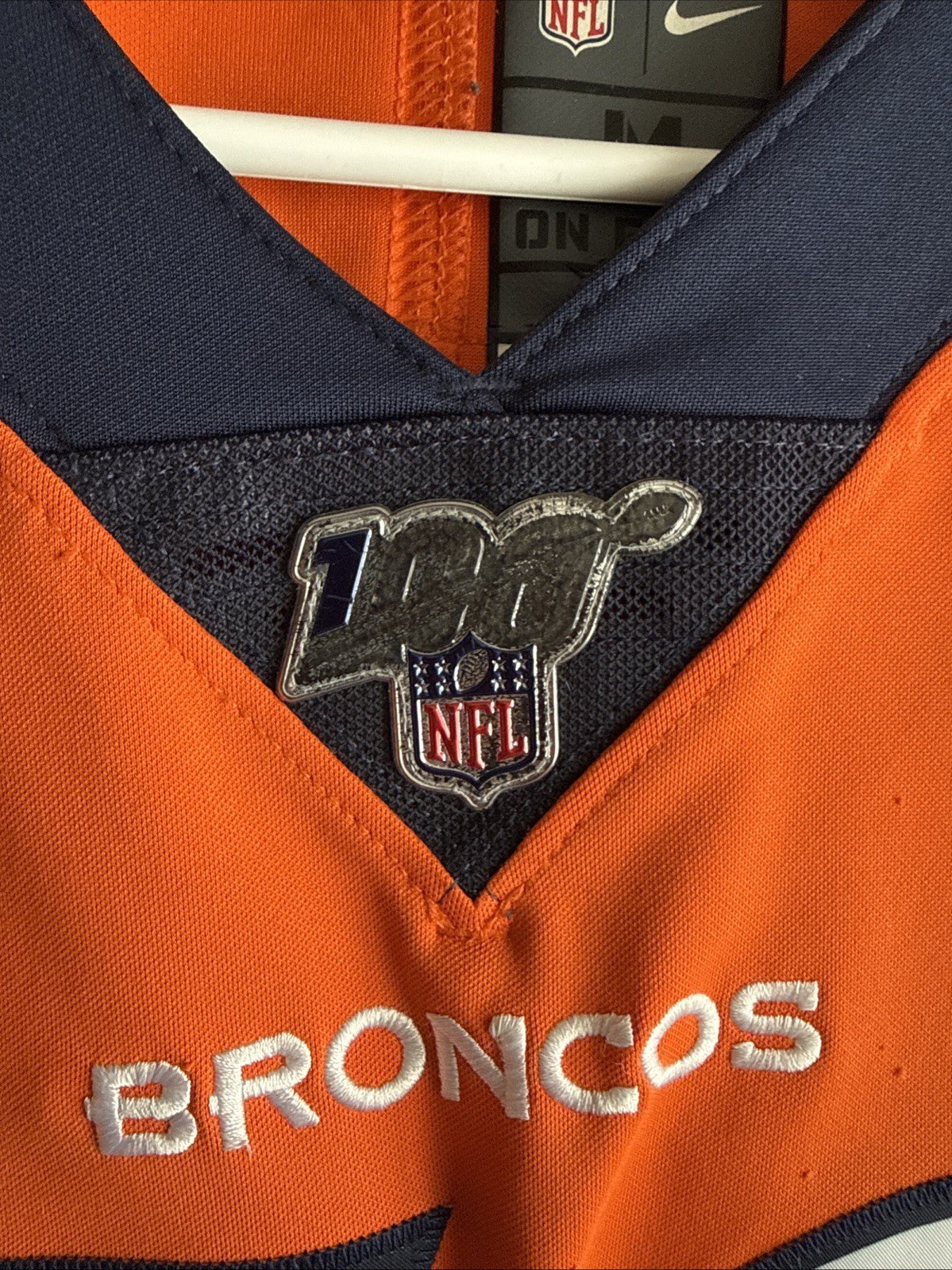 Men's Nike Phillip Lindsay 30 Denver Broncos Vapor Lmtd 100th Jersey Sz M RARE - Kyle’s Football Cards