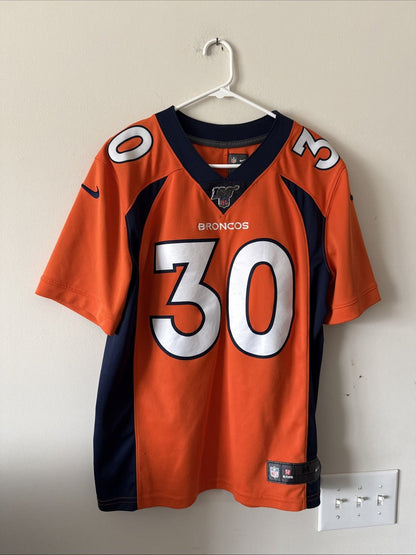 Men's Nike Phillip Lindsay 30 Denver Broncos Vapor Lmtd 100th Jersey Sz M RARE - Kyle’s Football Cards