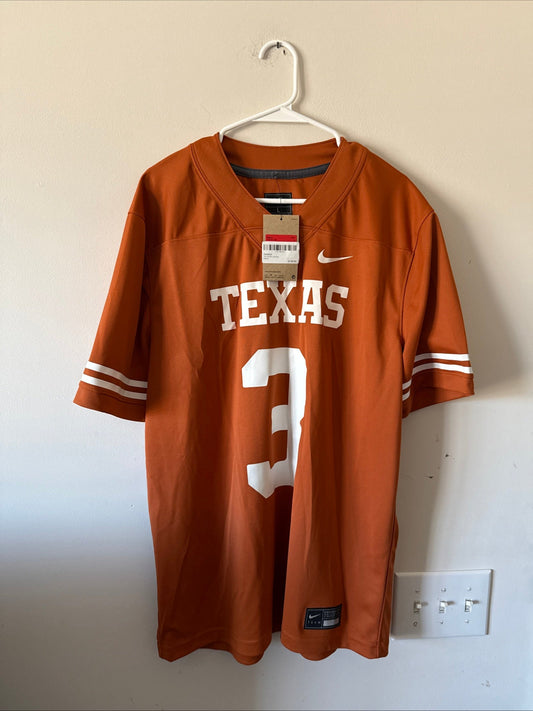 Men’s Nike Quinn Ewers 3 Texas Longhorns NCAA Jersey Sz L - NWT RARE - Kyle’s Football Cards