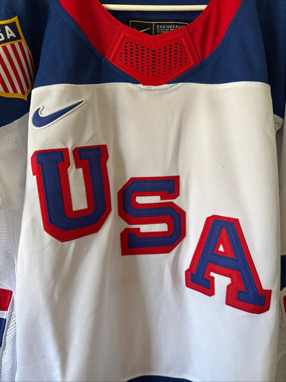 Men’s Nike Quinn Hughes 43 Team USA Hockey 2026 Olmypics Jersey Sz XL NWT RARE - Kyle’s Football Cards