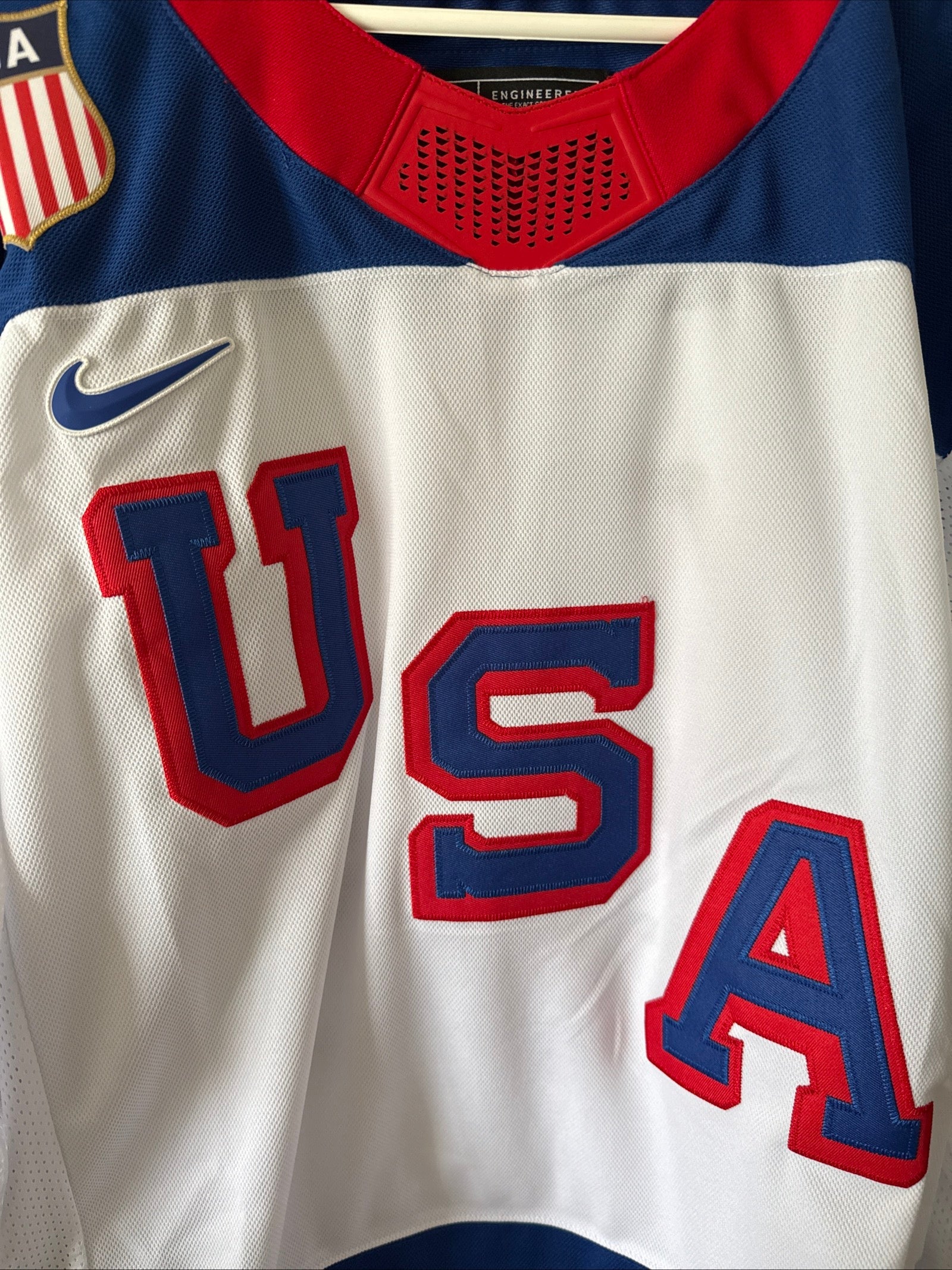 Men’s Nike Quinn Hughes 43 Team USA Hockey 2026 Olmypics Jersey Sz XL NWT RARE - Kyle’s Football Cards