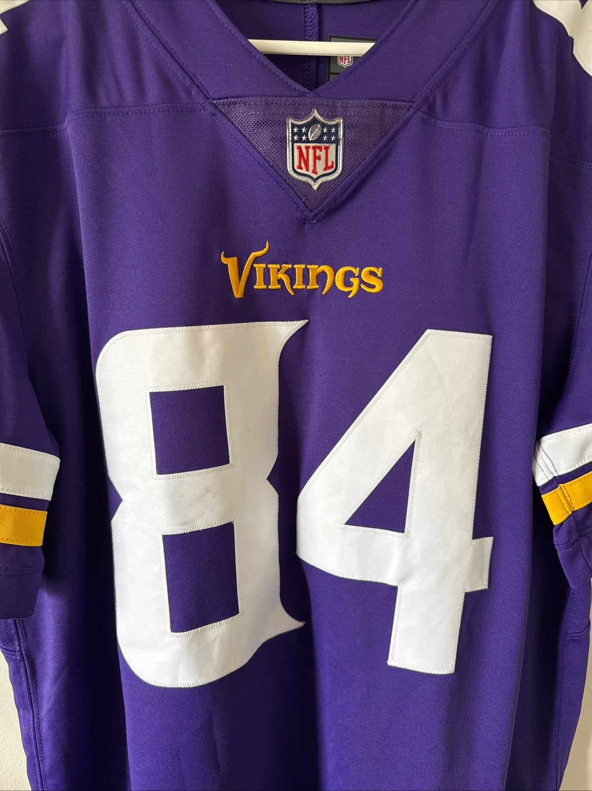 MEN’S NIKE RANDY MOSS 84 MINNESOTA VIKINGS VAPOR LMTD NFL JERSEY SZ M - RARE - Kyle’s Football Cards