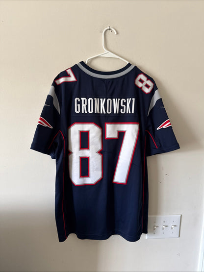Men's Nike Rob Gronkowski 87 New England Patriots Vapor Lmtd Jersey Sz L - RARE - Kyle’s Football Cards