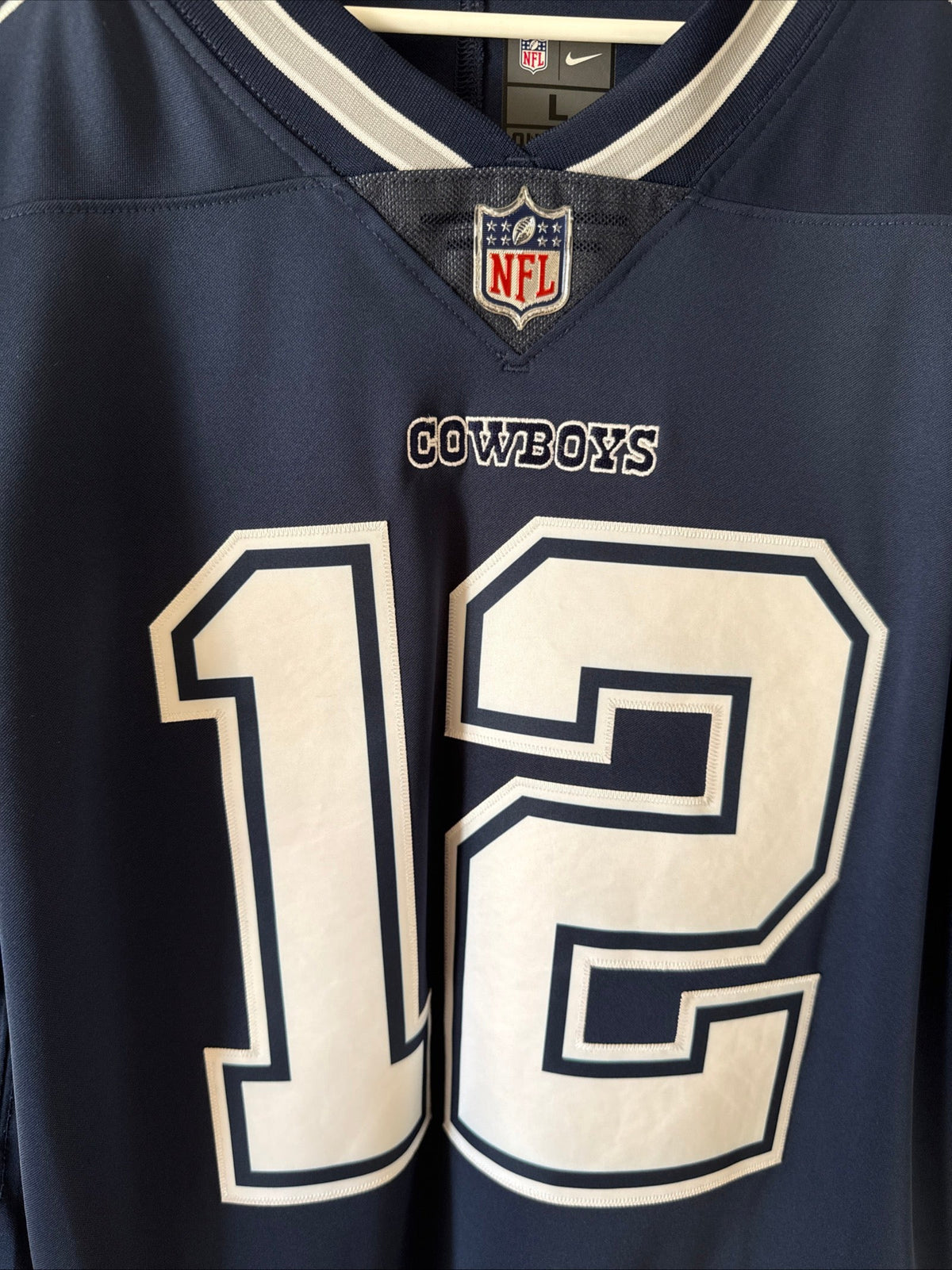 Men's Nike Roger Staubach #12 Dallas Cowboys Vapor Lmtd Jersey Sz L - Blue RARE - Kyle’s Football Cards