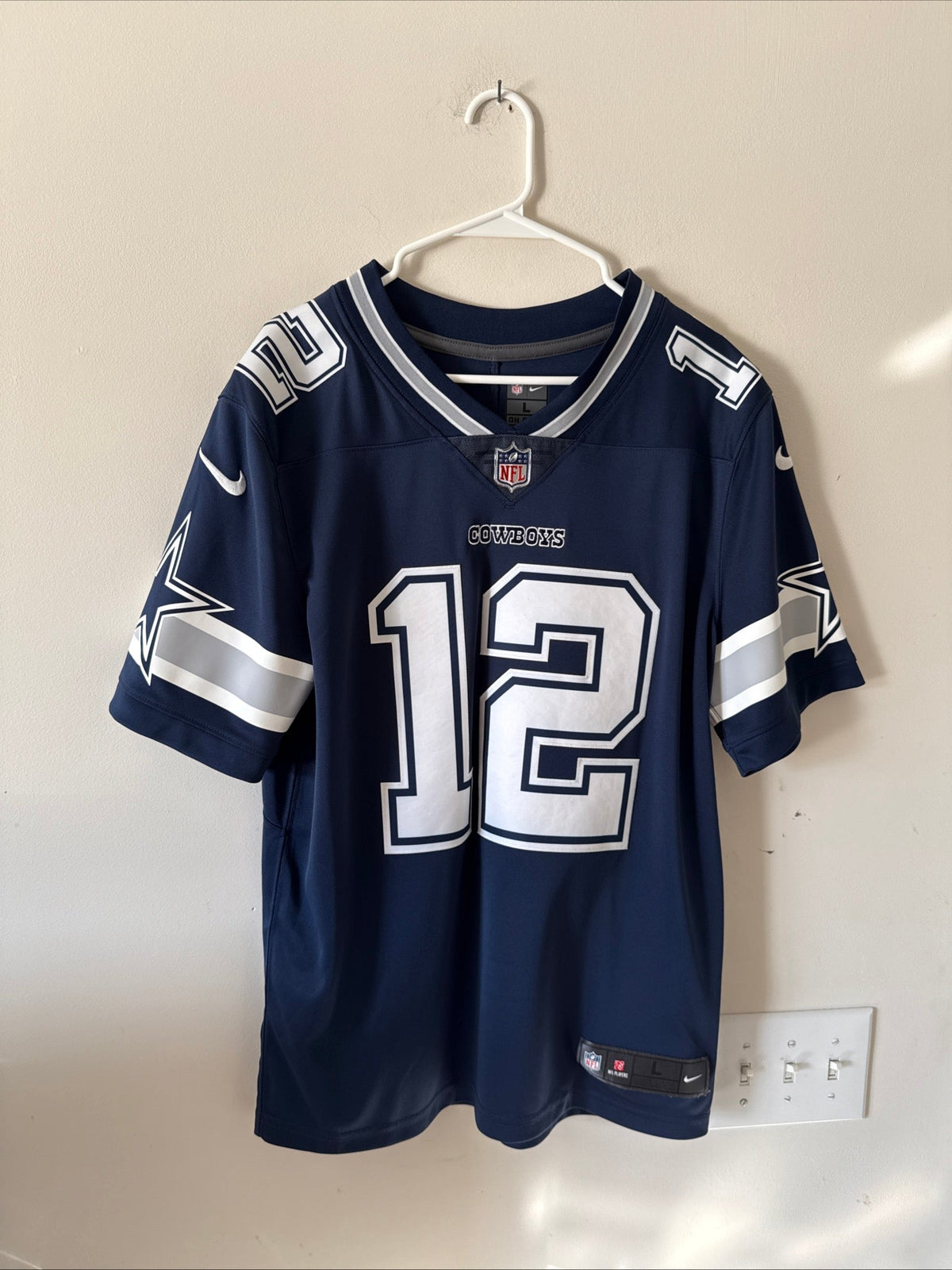 Men's Nike Roger Staubach #12 Dallas Cowboys Vapor Lmtd Jersey Sz L - Blue RARE - Kyle’s Football Cards