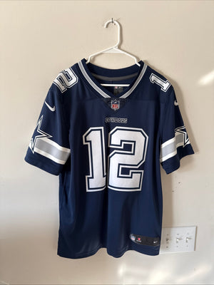 Men's Nike Roger Staubach #12 Dallas Cowboys Vapor Lmtd Jersey Sz L - Blue RARE