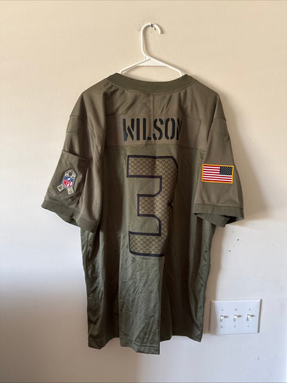 Men's Nike Russell Wilson 3 Seahawks 2019 Salute to Service Jersey Sz XL - RARE - Kyle’s Football Cards