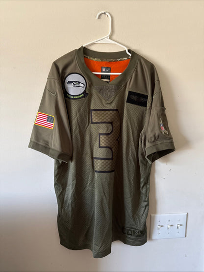 Men's Nike Russell Wilson 3 Seahawks 2019 Salute to Service Jersey Sz XL - RARE - Kyle’s Football Cards