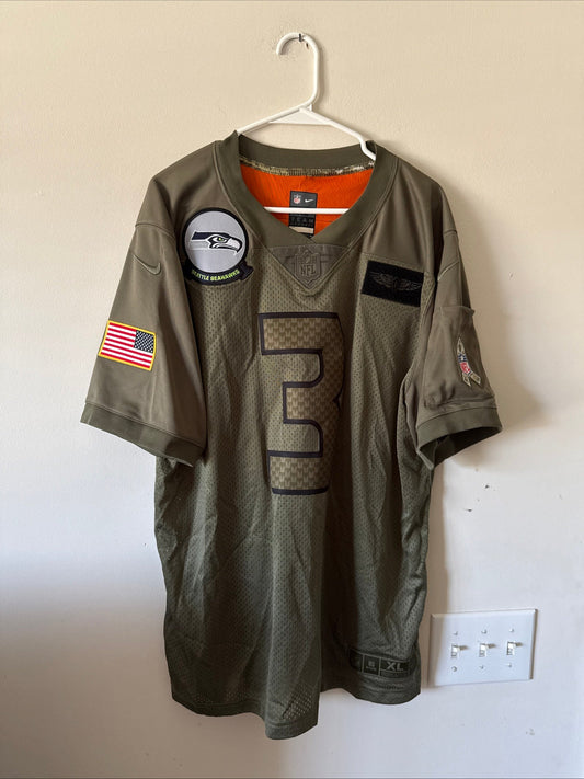 Men's Nike Russell Wilson 3 Seahawks 2019 Salute to Service Jersey Sz XL - RARE - Kyle’s Football Cards