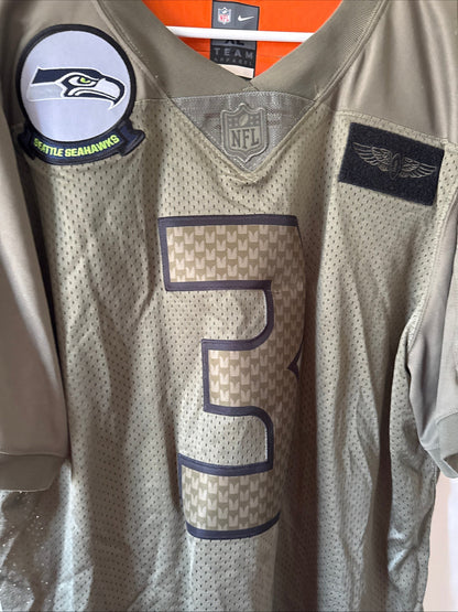 Men's Nike Russell Wilson 3 Seahawks 2019 Salute to Service Jersey Sz XL - RARE - Kyle’s Football Cards