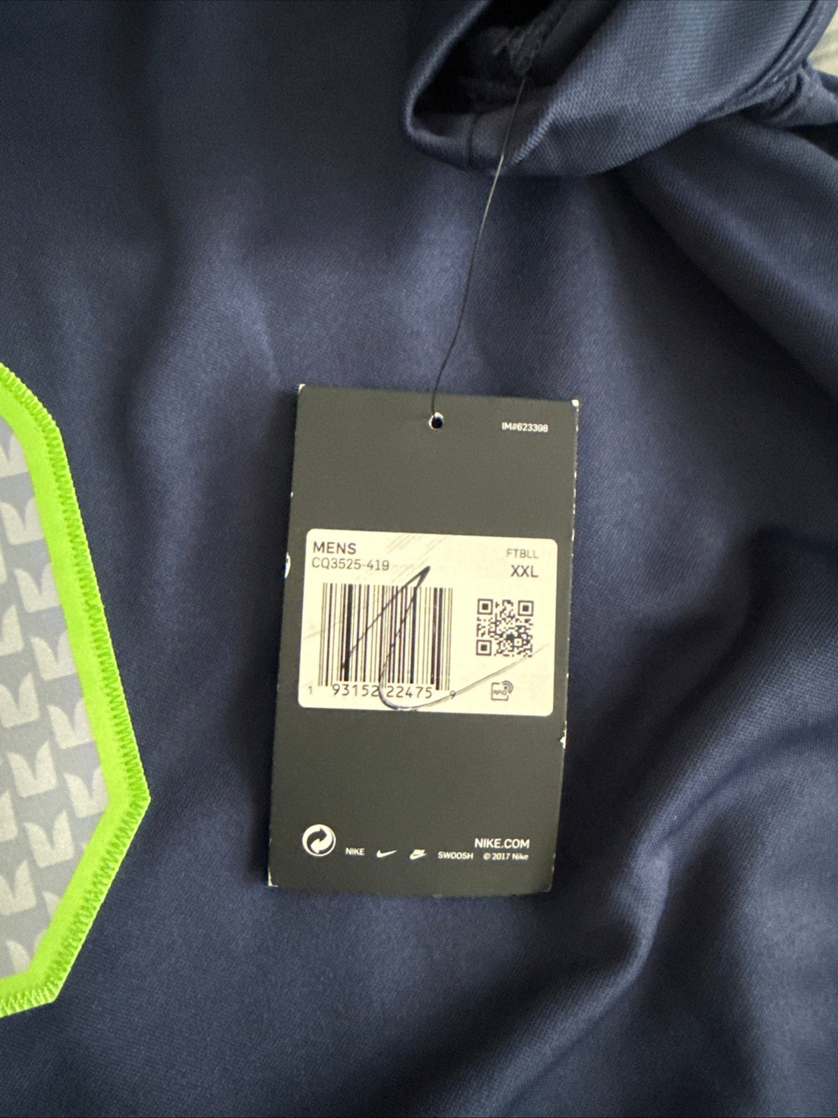 Men's Nike Russell Wilson 3 Seattle Seahawks NFL 100 Vapor Lmtd Sz 2XL NWT RARE - Kyle’s Football Cards