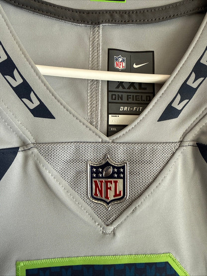 Men’s Nike Russell Wilson #3 Seattle Seahawks Vapor Lmtd Jersey Sz 2XL Grey RARE - Kyle’s Football Cards