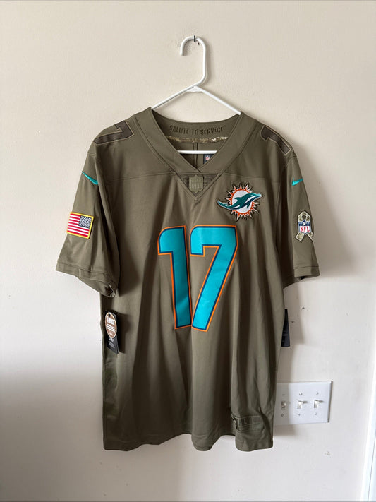 Men's Nike Ryan Tannehill #17 Miami Dolphins Salute To Service Jersey Sz L RARE - Kyle’s Football Cards