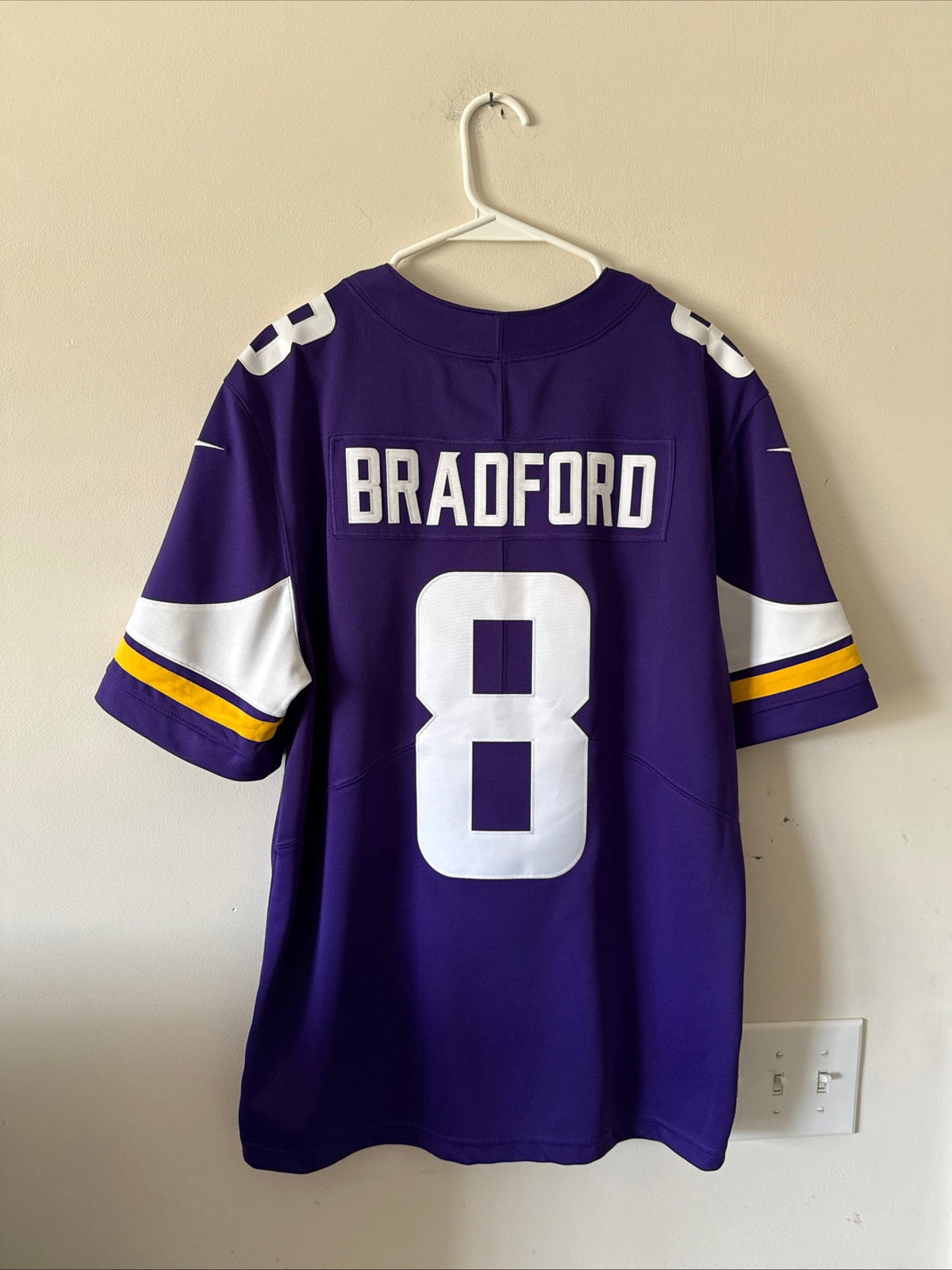Men's Nike Sam Bradford 8 Minnesota Vikings Vapor Lmtd NFL Jersey Sz L - RARE - Kyle’s Football Cards