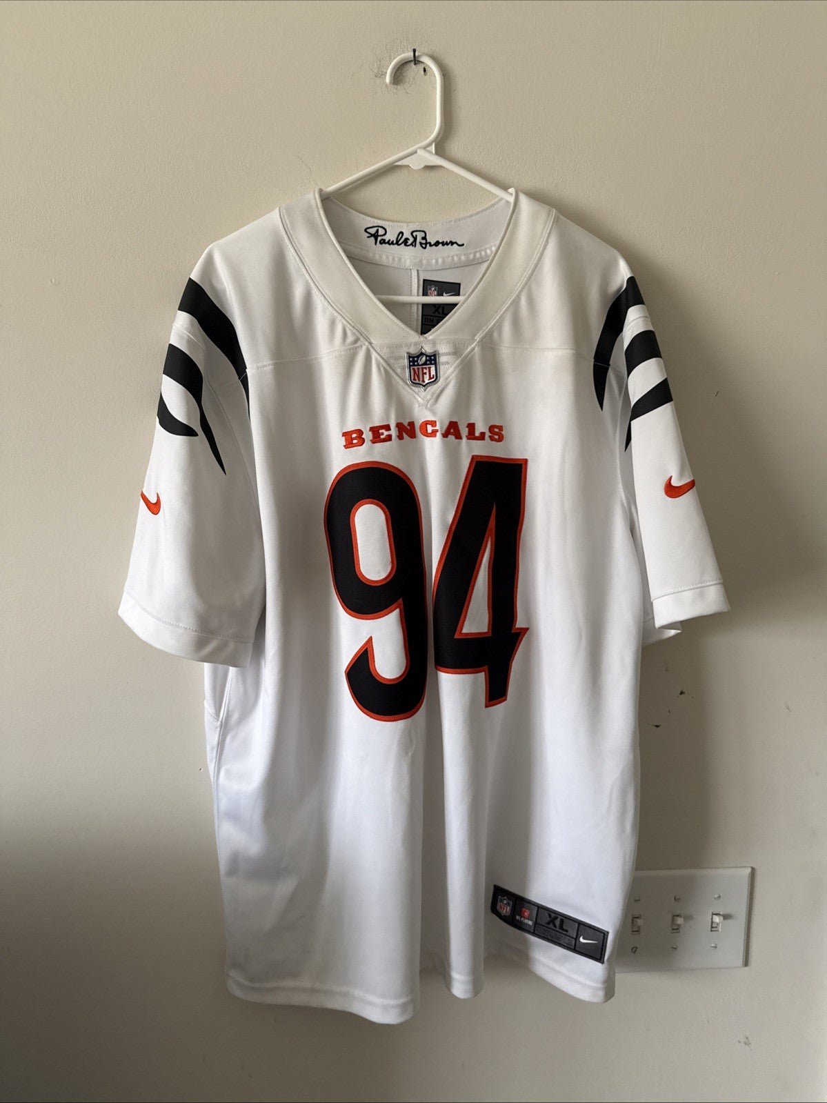 Men’s Nike Sam Hubbard #94 Cincinnati Bengals Vapor Limited Jersey Sz XL - RARE - Kyle’s Football Cards