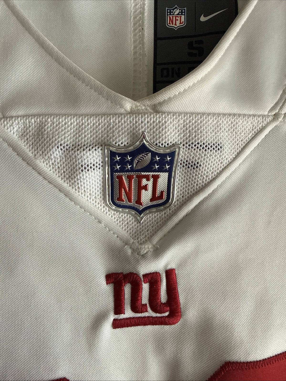 Men’s Nike Saquon Barkley 26 New York Giants Vapor Lmtd Jersey Sz S White RARE - Kyle’s Football Cards