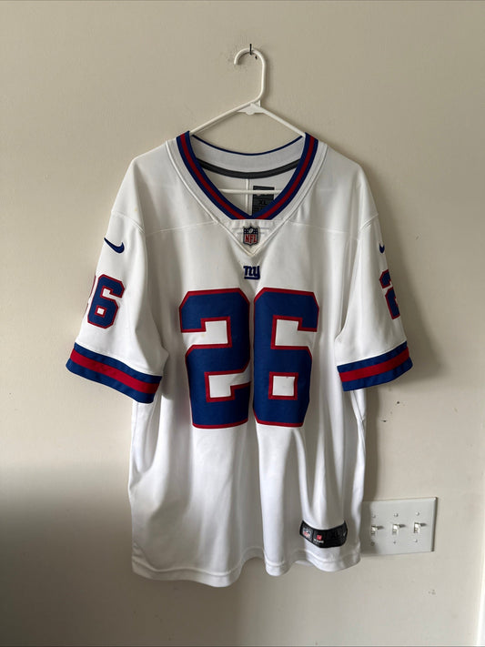 Men's Nike Saquon Barkley 26 NY Giants Color Rush Vapor Lmtd Jersey Sz XL RARE - Kyle’s Football Cards