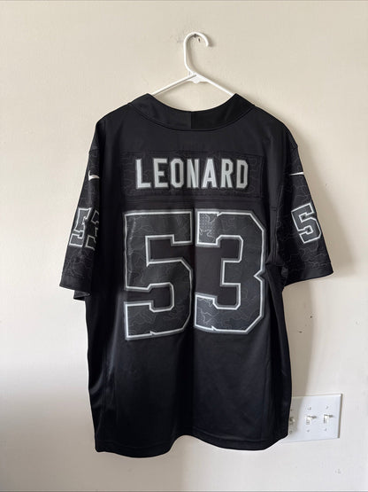 Men's Nike Shaquille Leonard 53 Indianapolis Colts RFLCTV Lmtd Jersey Sz L RARE - Kyle’s Football Cards