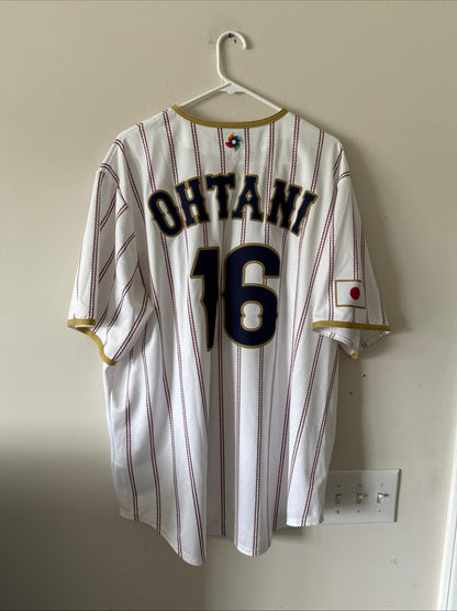 MEN’S NIKE SHOHEI OHTANI 16 JAPAN 2026 WBC HOME STADIUM JERSEY SZ XL - RARE - Kyle’s Football Cards