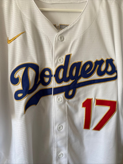 Men's Nike Shohei Ohtani 17 LA Dodgers 2026 Gold Collection Stadium Jersey Sz L - Kyle’s Football Cards