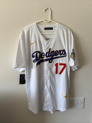 Men's Nike Shohei Ohtani #17 LA Dodgers 2026 Gold Collection Stadium Jersey Sz L