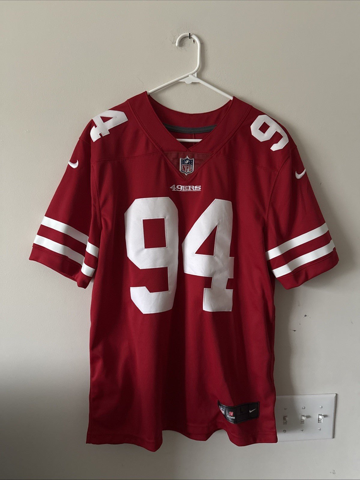 MEN’S NIKE SOLOMON THOMAS #94 SAN FRANSCISCO 49ERS VAPOR LMTD JERSEY SZ L - RARE - Kyle’s Football Cards