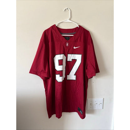 Men’s Nike Stanford Cardinal Zach Rowell 97 Football Jersey Sz 2XL - Red - Kyle’s Football Cards